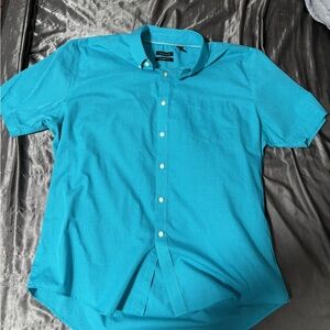 Van Heusen Vibrant Blue Casual Button-Down Shirt